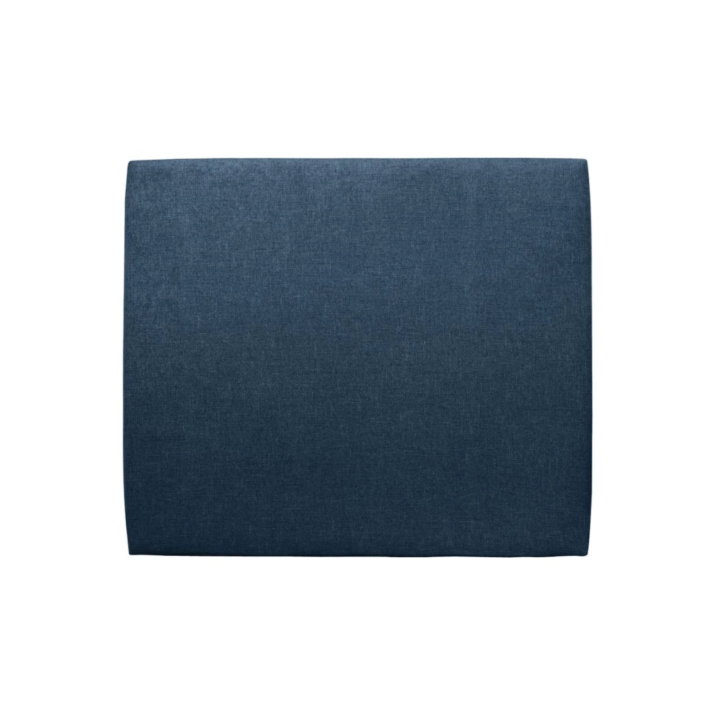 Testiera in tessuto natté blu oceano liscio L135 cm