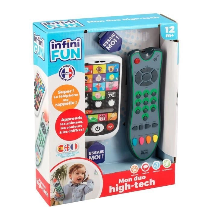 Telefono e telecomando - KD - Mon Duo High-Tech - Imparare animali, numeri e colori