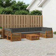 Set di divani da esterno con cuscino 8 pcs Naturale e Antracite 3383150