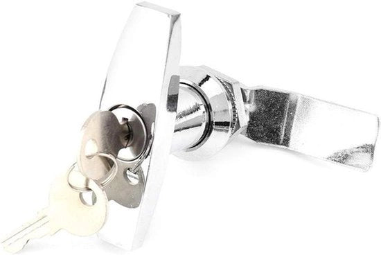 Sistema di chiusura per portone garage sicuro - Antisommossa - Adatto a diversi modelli - Argento e nero - Sicurezza aggiuntiva - Blocco T-maniglia - Per uso in garage - Sistema di chiusura per maniglia T