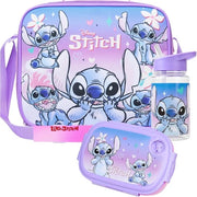 Set di Pranzo con Tasca Isolante e Ombrello per Bambini – Set di Pranzo per Scuola, Asilo e Picnic – Tasca Pranzo con Isolamento Termico – Disegno Multi Stitch