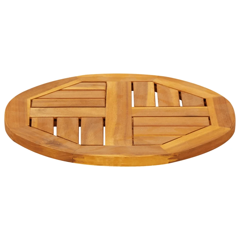 Piano per Tavolo Ã˜40x2 cm Rotondo in Legno Massello di Acacia