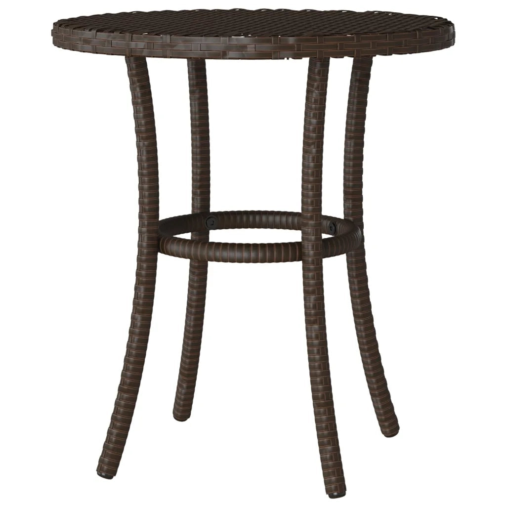 Set Bistr¨° 3 pz | Set Salotto da Giardino con Cuscini Marrone in Polyrattan