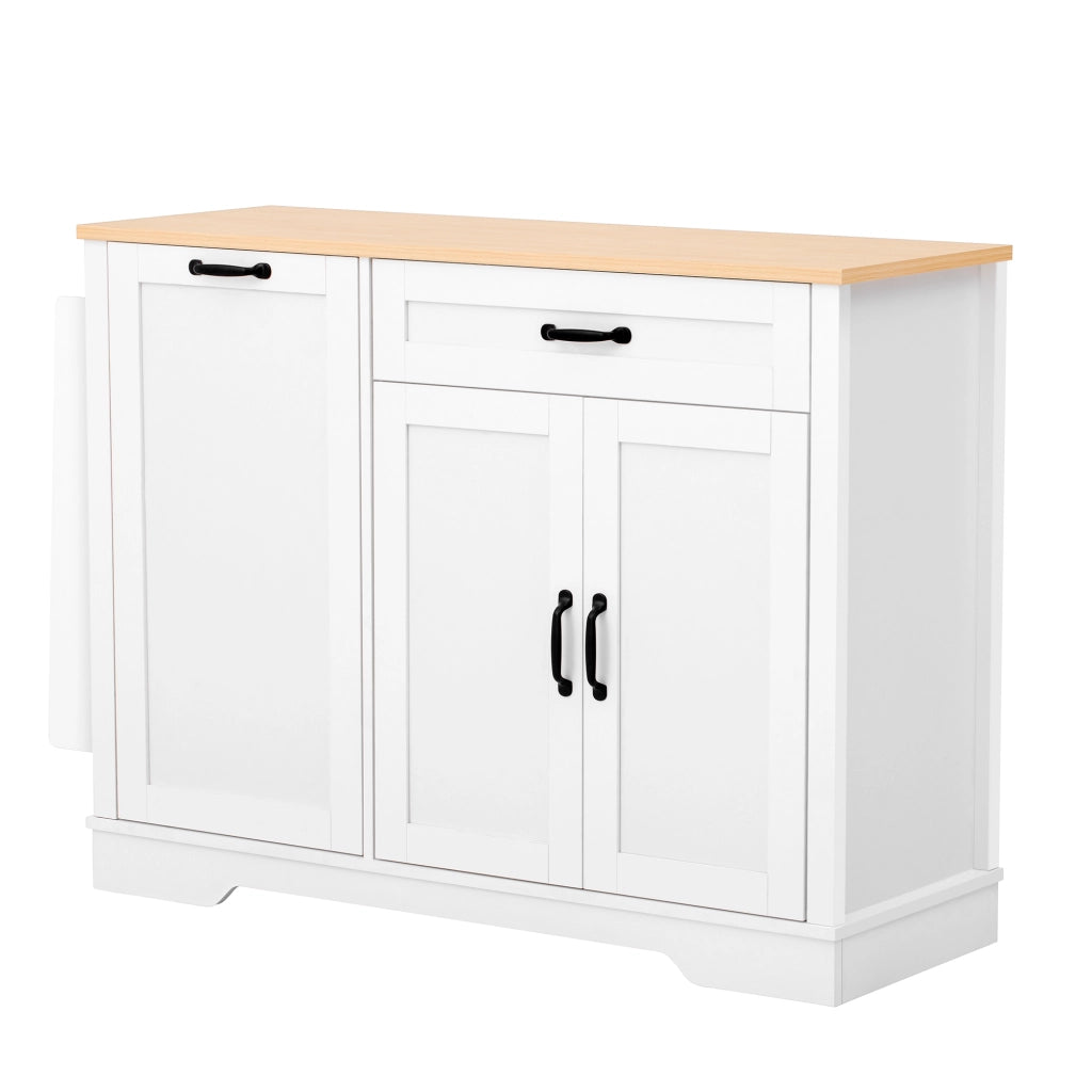 Credenza Moderna 3 Ante e Cassetto con Ripiani ¨C Xylo ¨C Bianco