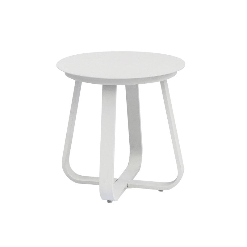 Salotto Monaco Alluminio Bianco Cuscini Alti Beige Moia