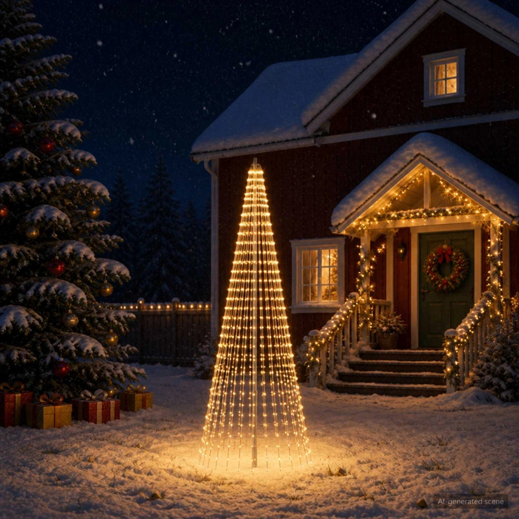 Luci per albero di Natale con picchetti e asta per bandiera 3468900