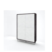 Credenza alta VELBRUK nero pietra/bianco pietra