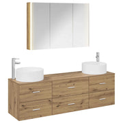 Set di mobili per il bagno 4 pcs Rovere Artigianale 3407070