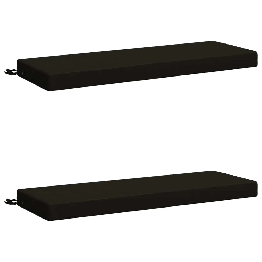 Cuscini per Panchina a 2 Pezzi SOEST 2 pz 100% Poliestere Nero 949675