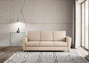 Divano yasel 3 posti (tre sedute da 60cm) misure esterne l.212cm | beige - Mobili 2G