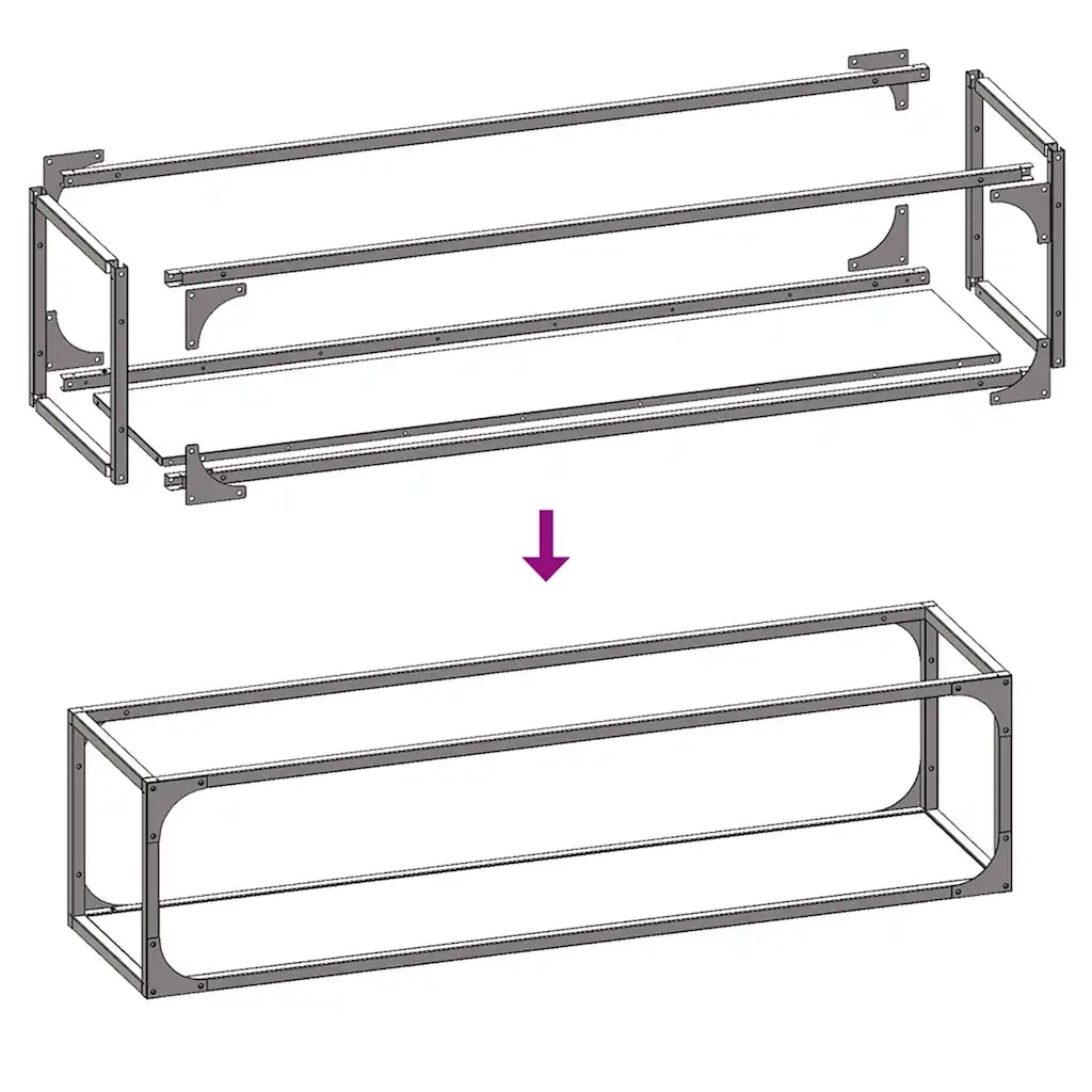 Rastrelliera per Legna da Ardere Bianca 25x25x100 cm CFW5258223