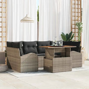 Set Divano da Giardino con cuscino 7 pcs Grigio 3349537