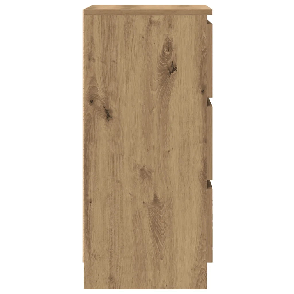 Credenza Rovere Artigianale 37,5x35x76 cm in Legno Multistrato