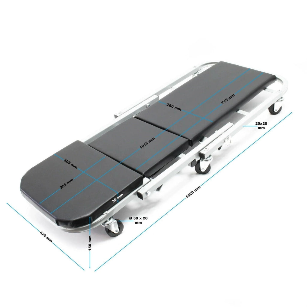 Carrello ispezione meccanica garage officina 2-1 posti max 150 kg 16_0000767