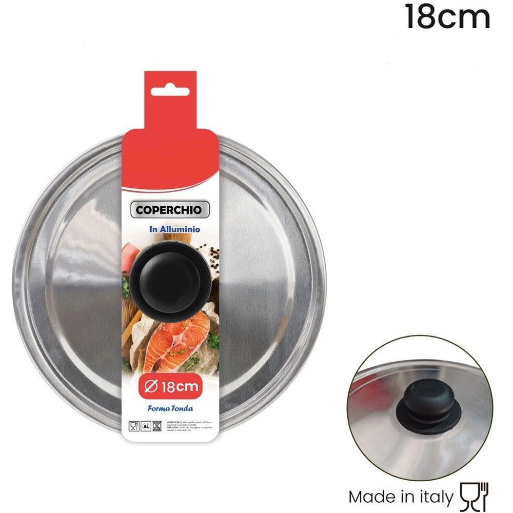 Trade Shop - Coperchio In Alluminio Tondo ø16-18-38-40-42cm Per Padelle Pentole Casseruole Tegami -
