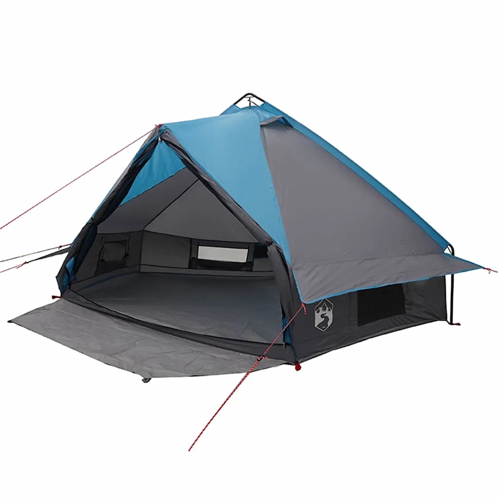 Tenda a struttura a piramide per 6 persone Blu e Grigio