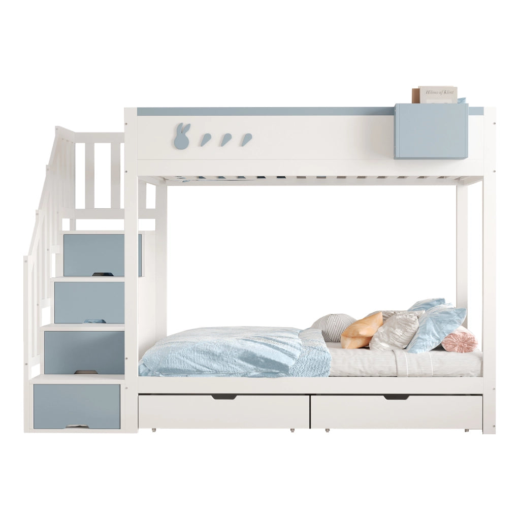 Letto a castello con funzioni integrate legno 90x200 cm