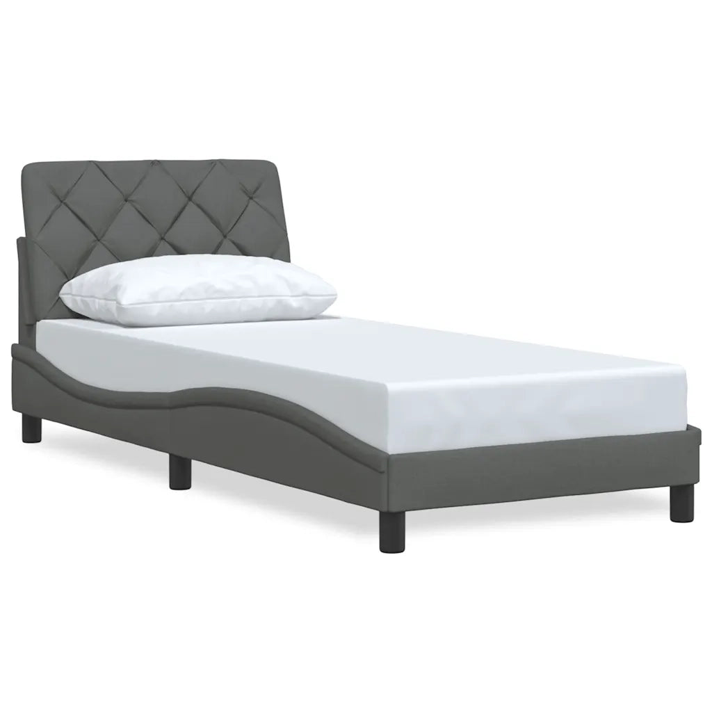 Giroletto senza Materasso Grigio Scuro 90x200 cm Tessuto 3310574