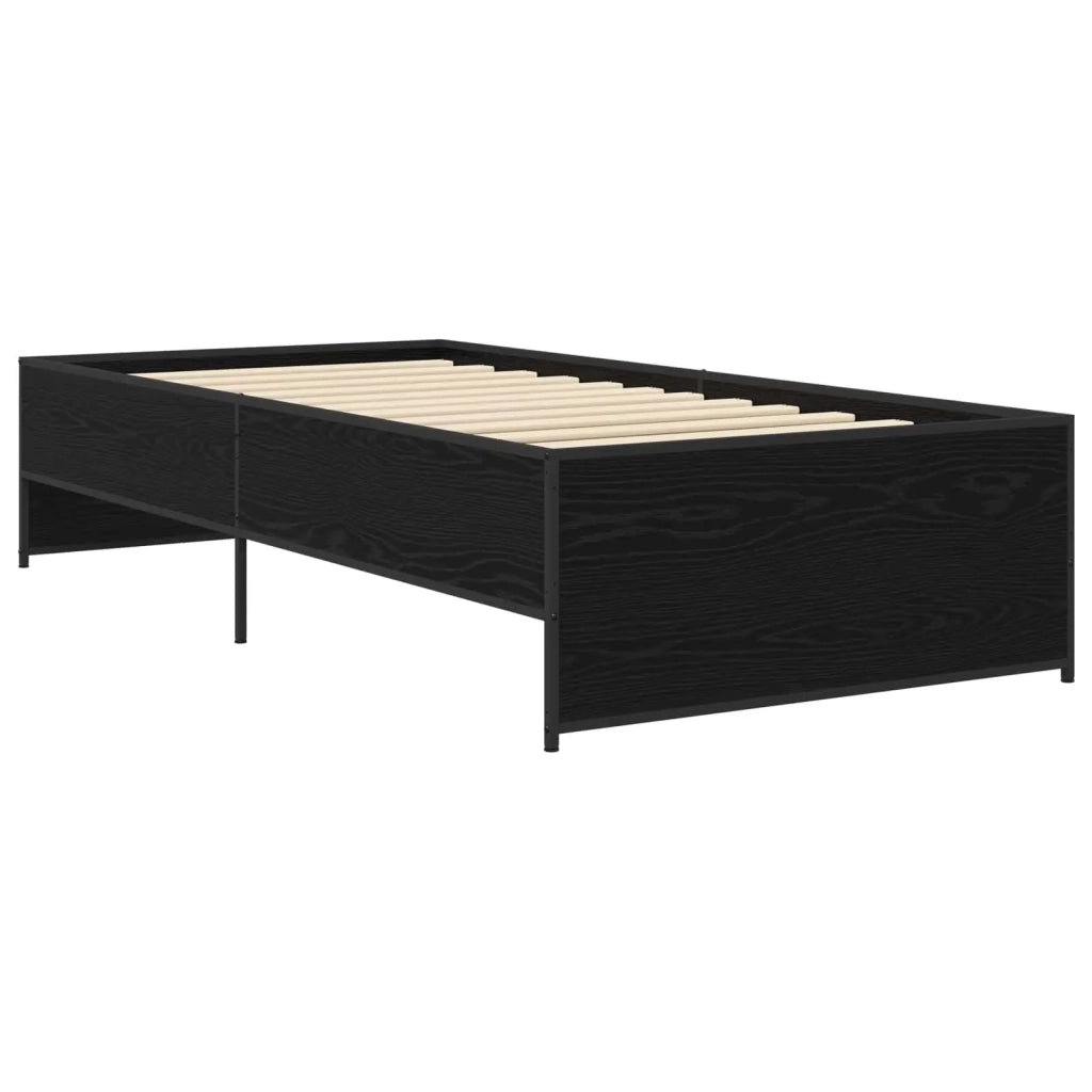 Struttura del letto Rovere Nero 80 x 200 cm