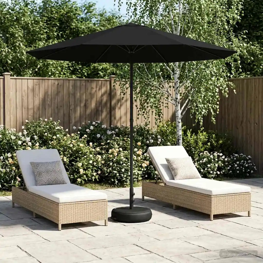 Parasole da Giardino con Base 230 x 230 cm Poliestere 42036218