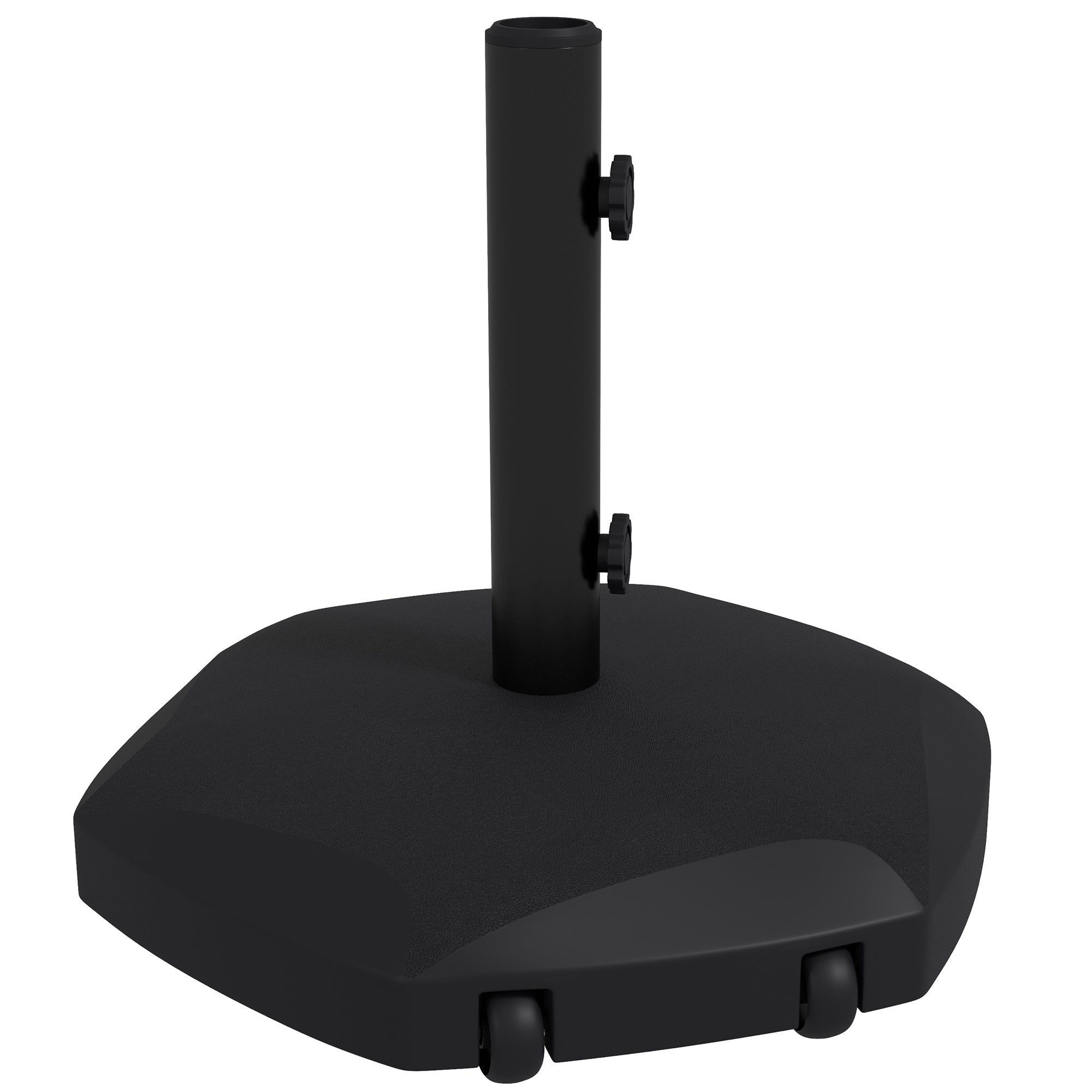 Base per Ombrellone 25kg per Pali da 38-48mm Ø54x46,5 cm in Cemento e Plastica Nero