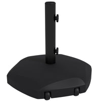 Base per Ombrellone 25kg per Pali da 38-48mm Ø54x46,5 cm in Cemento e Plastica Nero