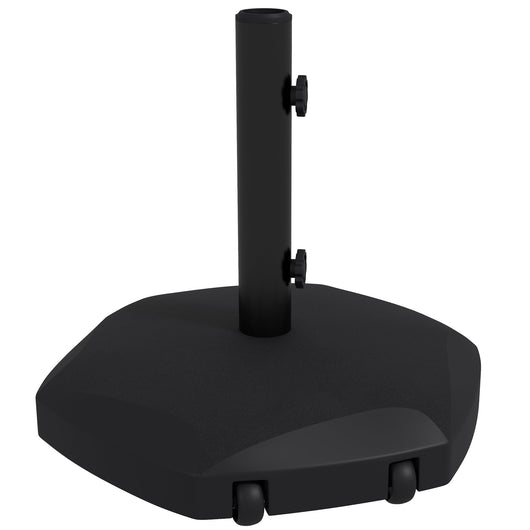 Base per Ombrellone 25kg per Pali da 38-48mm Ø54x46,5 cm in Cemento e Plastica Nero