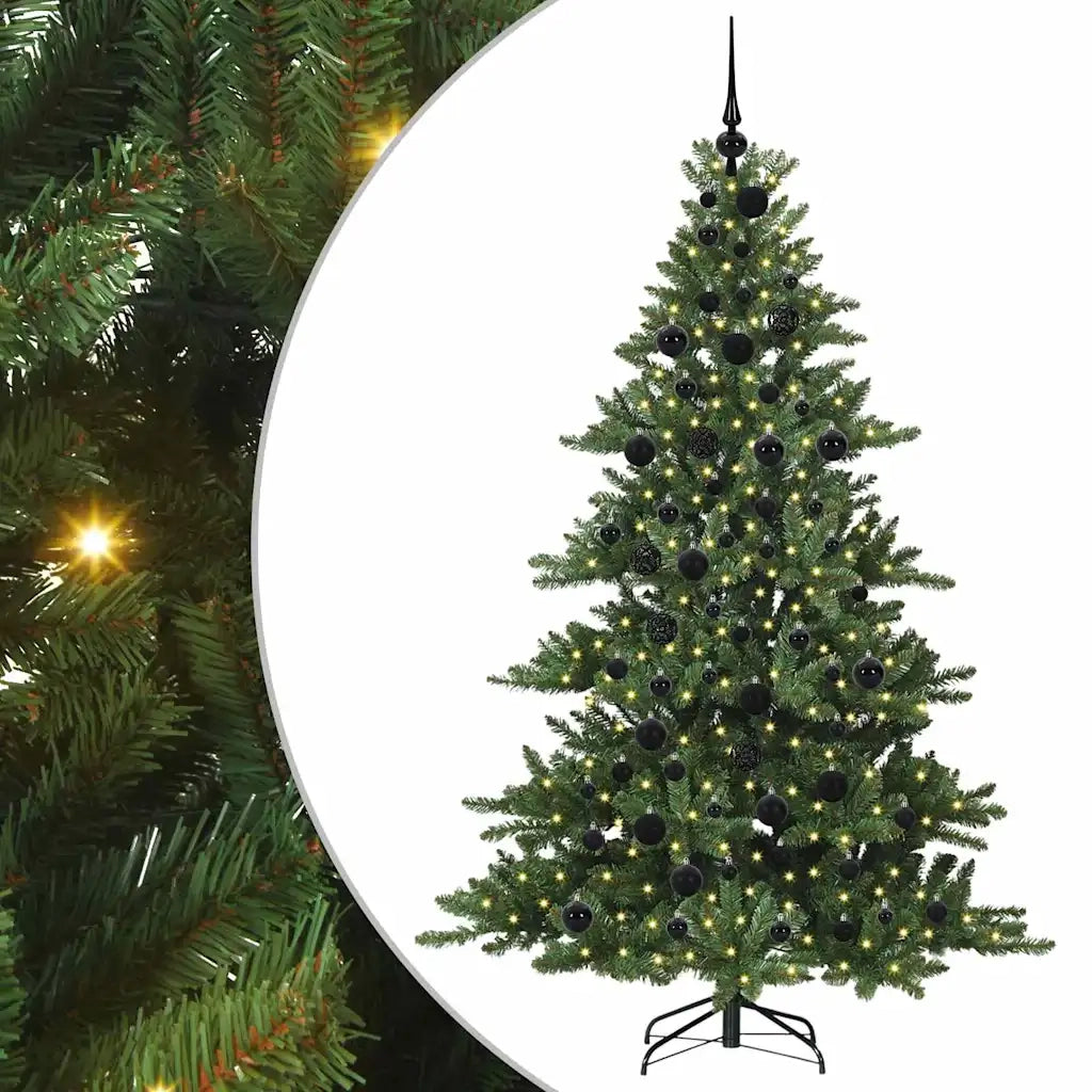 Albero di Natale Artificiale con Rami Pieghevoli Verde 180 cm