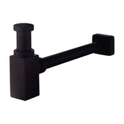 Sifone lavabo quadrato nero opaco