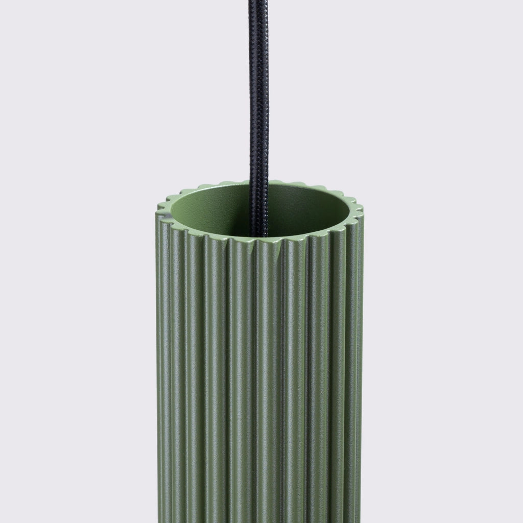 Lampada a sospensione GRAVIO barra verde oliva nera 2xGU10