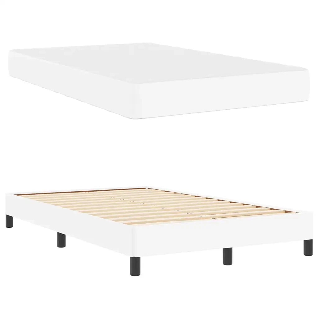 Struttura del letto Bianco Puro 120 x 190 cm Tessuto