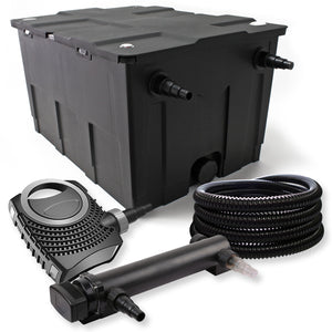 Set Filtro a 1 camera 60000l Chiarificatore UVC 24W 3ª serie Pompa NEO8000 70W Tubo