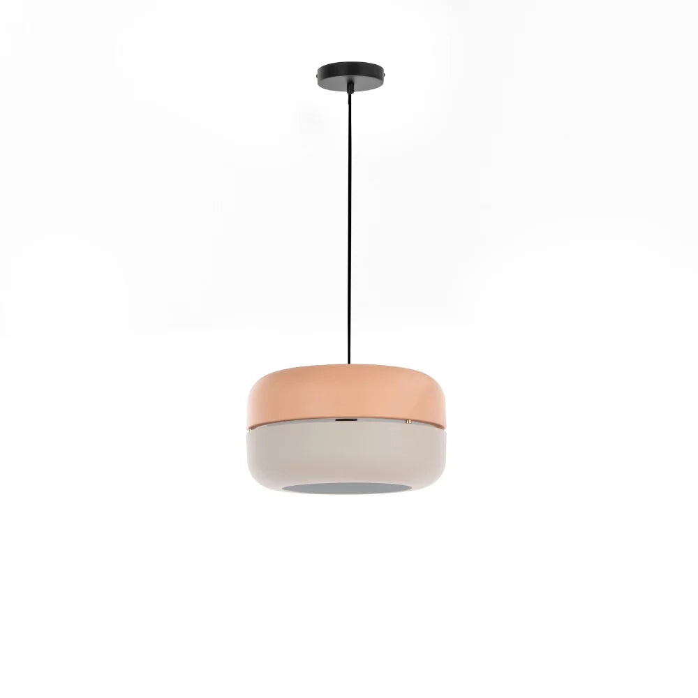 Lampada a sospensione Luminosa in metallo rosa e grigio | Duzzle