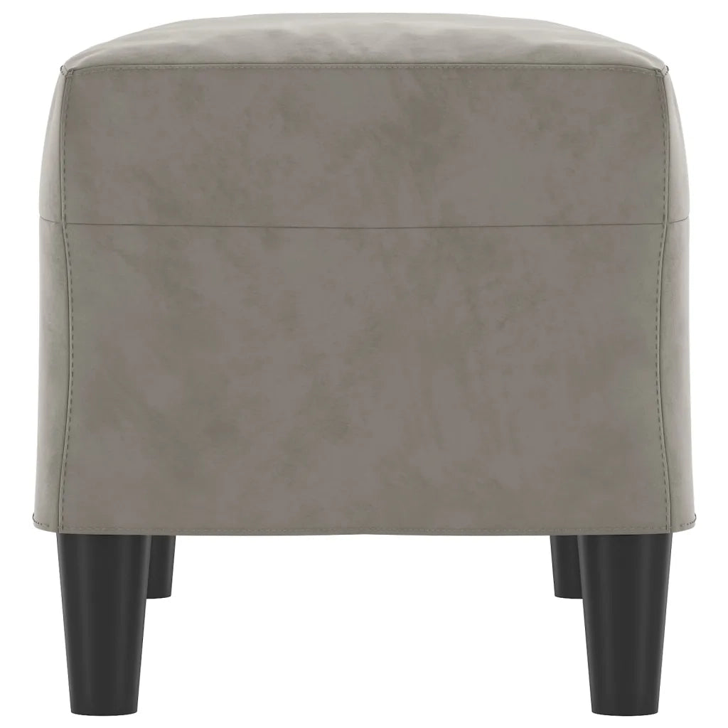 Panca Grigio Chiaro 70x35x41 cm in Velluto cod mxl 60622