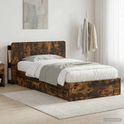 Telaio del letto con storage Rovere Fumo 75 x 190 cm 3433529
