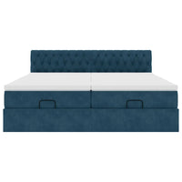 Struttura Letto Pouf con Materassi 200x200 cm Velluto