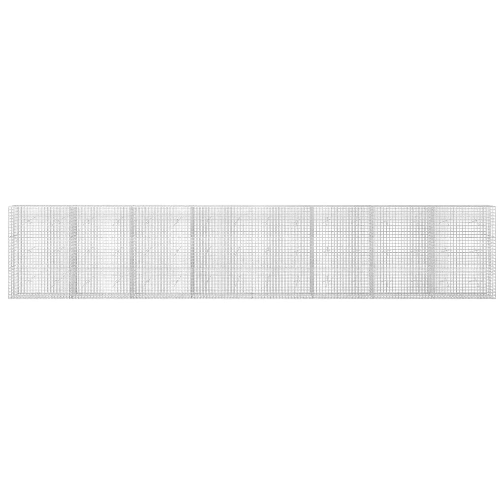 Gabione con filo da 5 mm e rete da 5x5 cm 800x20x150 cm 3464098