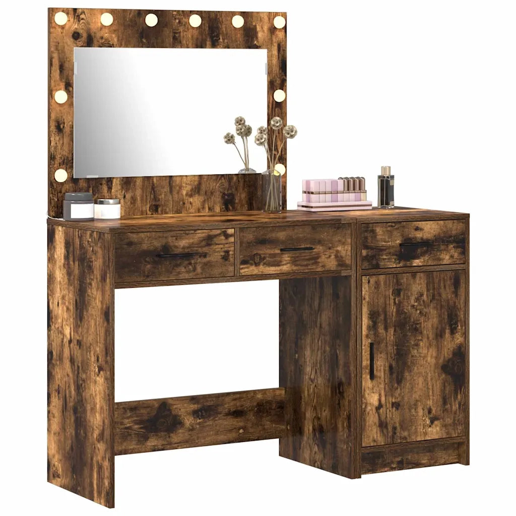 Tavolo da Trucco con cassetto 2 pcs Marrone Legno multistrato 3334231