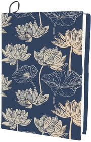 Copri libro pieghevole - Lavabile e riciclabile - Disegni fiori e vintage - Adatto per libri con copertina rigida - 22,9 x 28 cm