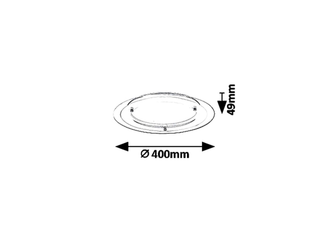 Plafoniera incasso tonda 40cm bianca LED 18W Rabalux