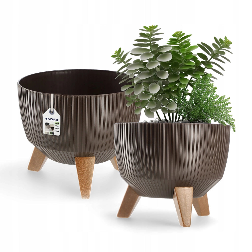 Vaso da giardino KADAX con gambe per fiori, grande ciotola rotonda da 24 cm