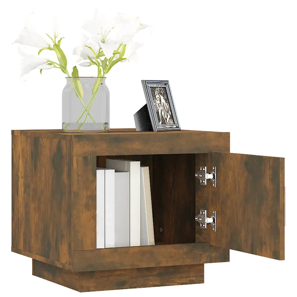 Tavolino da Salotto Rovere Fumo 51x50x45cm in Legno Multistrato