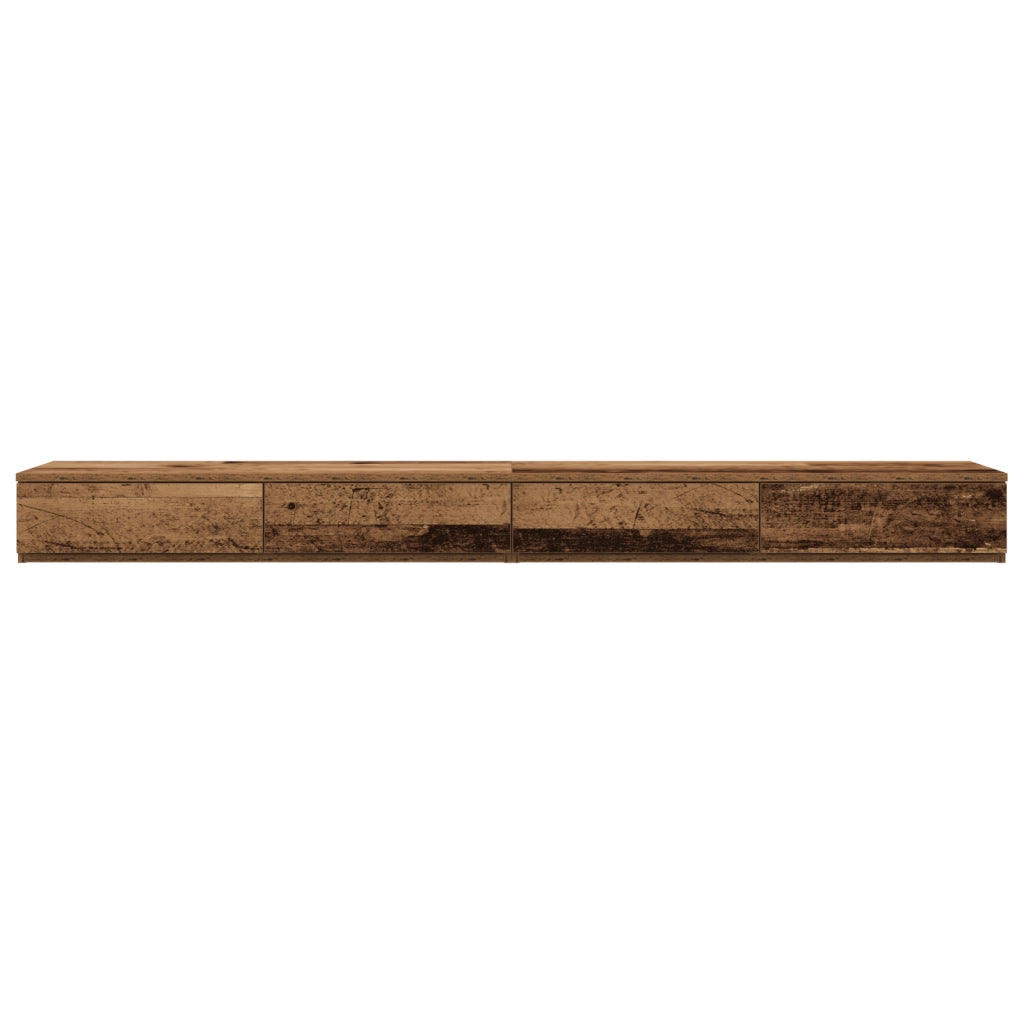 Cassetti per letti  in legno vecchio 180x36,5x16,5 cm in legno ingegnerizzato