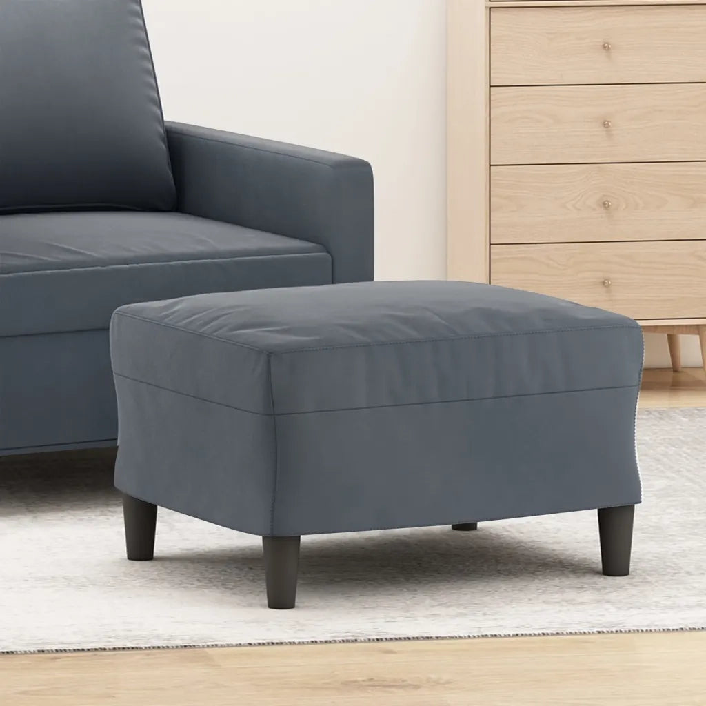 Poggiapiedi Grigio Scuro 60x50x41 cm in Vellutocod mxl 70596