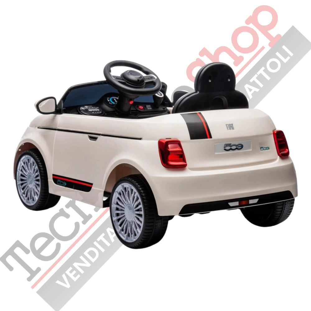 Tecnobike Shop Auto Elettrica per Bambini Fiat 500e 12V-Beige