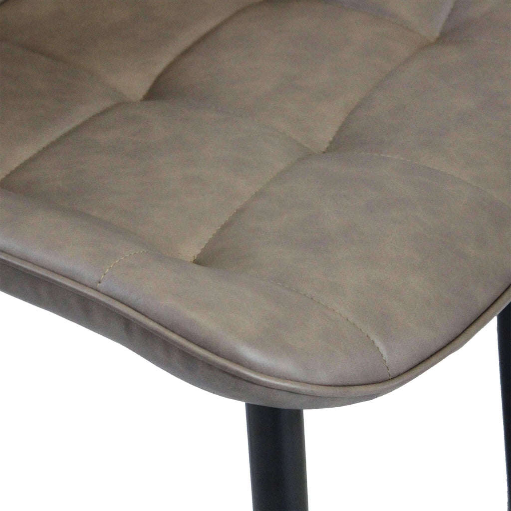 Poltrona per Sala da Pranzo in Ecopelle Metallo cm 44x50x83 - WINNY