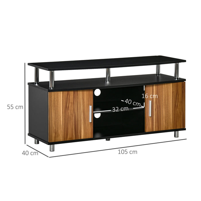 Mobile TV 105x40x55 cm per TV fino a 45 Nero e Marrone