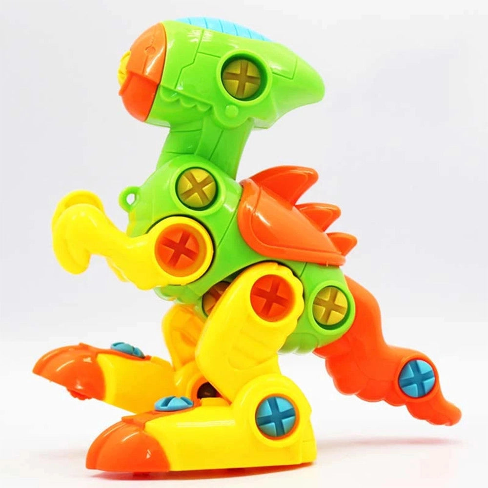 Trade Shop - Dinosauro Tirannosauro Smonta E Rimonta Con N.2 Attrezzi Gioco Educativo Bambini -