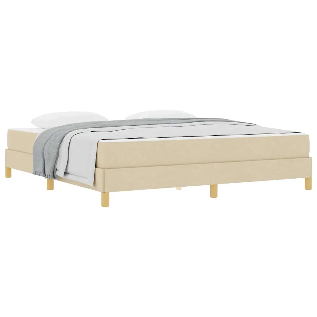 vidaXL Letto a molle Crema e Marrone 180 x 200 cm