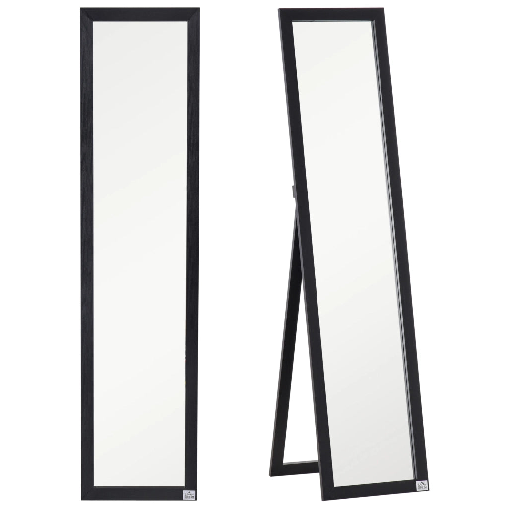 Specchio a Parete Moderno per Corridoio e Camera da Letto ¨C zephmum ¨C Nero 37x37x154 cm